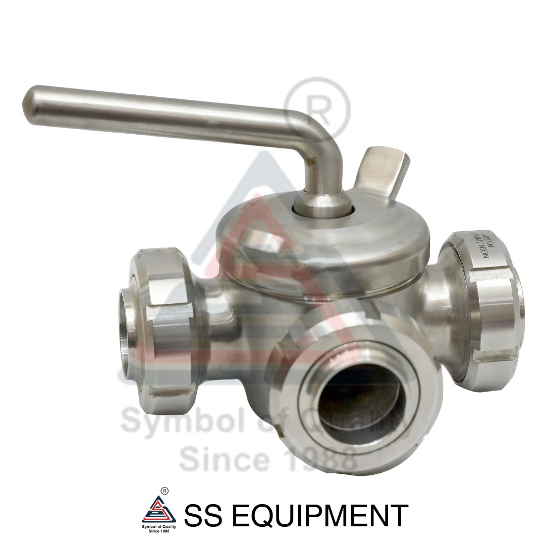 SS THREE WAY PLUG VALVE