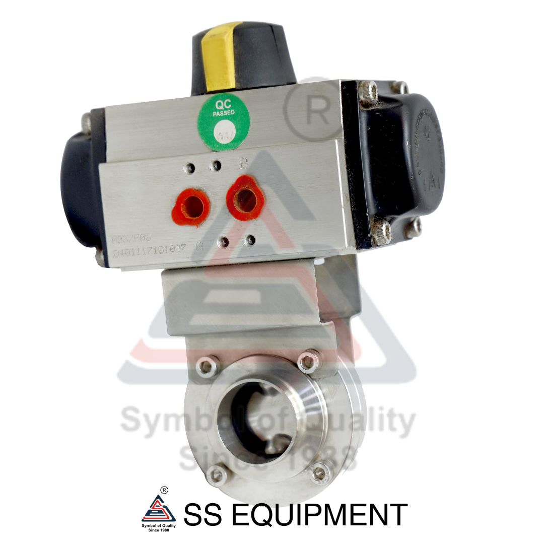SS BUTTERFLY VALVE WELDED END ACTUATOR TYPE