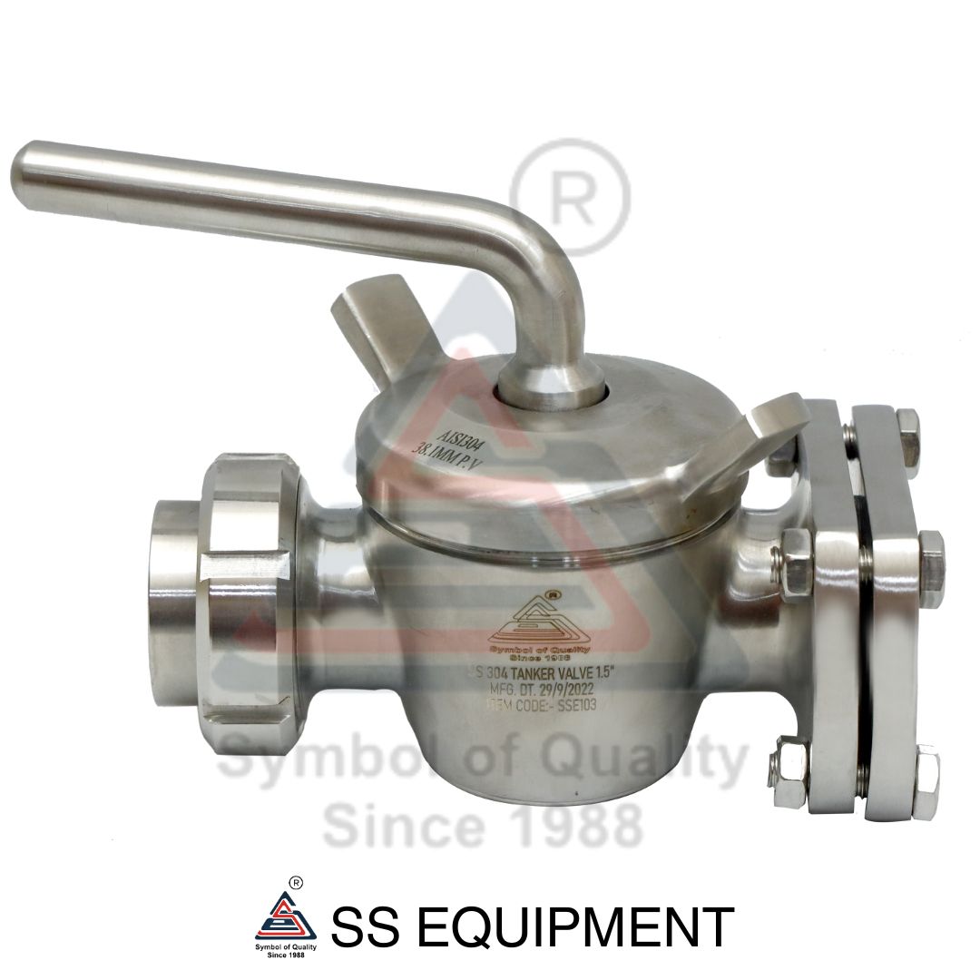 SS TWO WAY TANKER PLUG VALVE